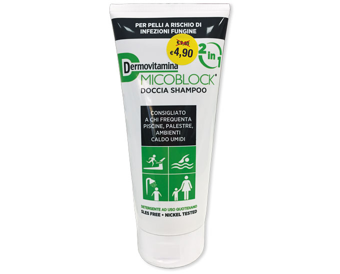 dermovitamina micoblock Doccia shampoo 2 in 1. Formato 200 ml