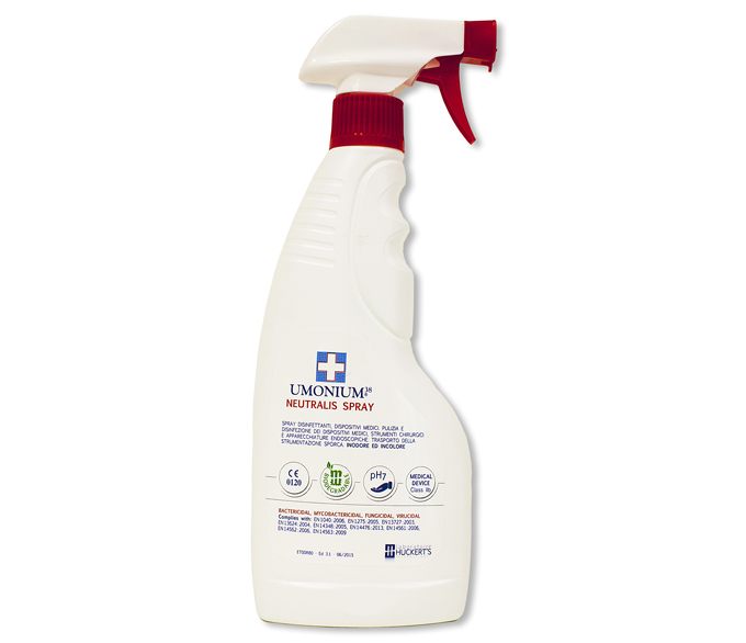Umonium38 Neutralis disinfettante spray. Confezione spray da 500 ml Confezione spray da 500 ml