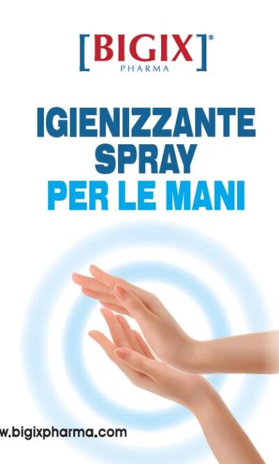 Spray mani igienizzante, Bigix. contenuto 100 ml